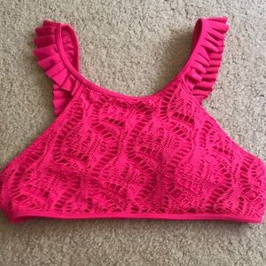 Hot pink aerie bathing suit top